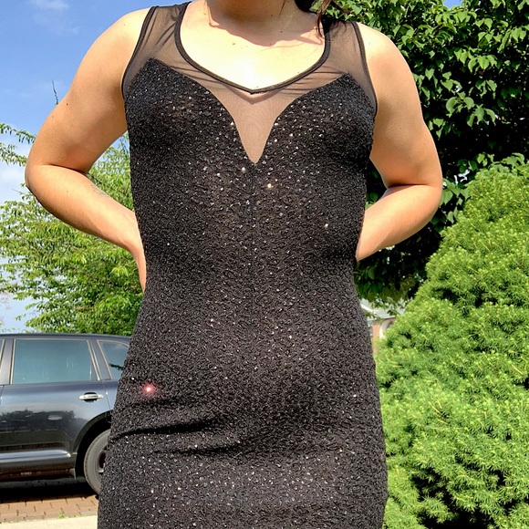 MYSTIC Black Sequins Dress - Size S - Picture 3 of 4